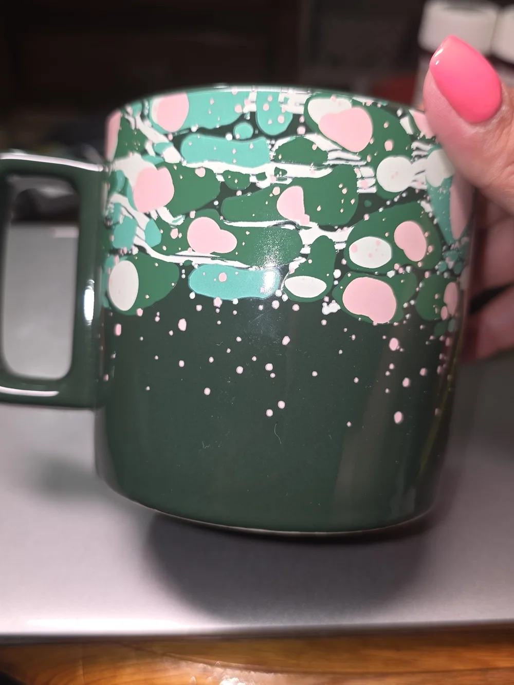 Starbucks 2022 Holiday Venetian Marble Forest Ceramic Coffee Mug 12oz